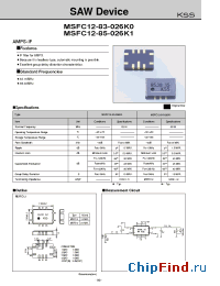 Datasheet MSFC12-83-026K0 manufacturer Kyocera Kinseki